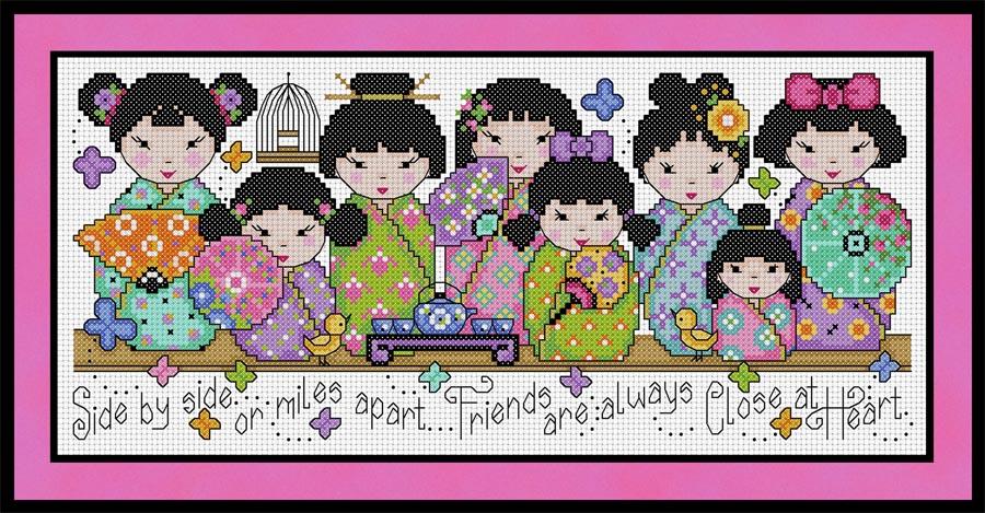 Kokeshi Friends - Joan Elliott Designs