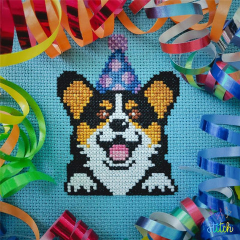 Birthday Corgi - BAD Stitch