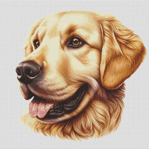 Golden Retriever 3 - White Willow Stitching