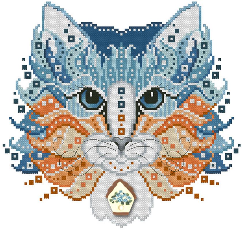 Colorful Cats: Bluebird - Kitty & Me Designs