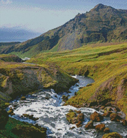 Skogafoss (Crop) - Artecy Cross Stitch