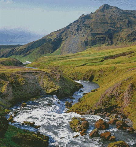 Skogafoss (Large Crop) - Artecy Cross Stitch