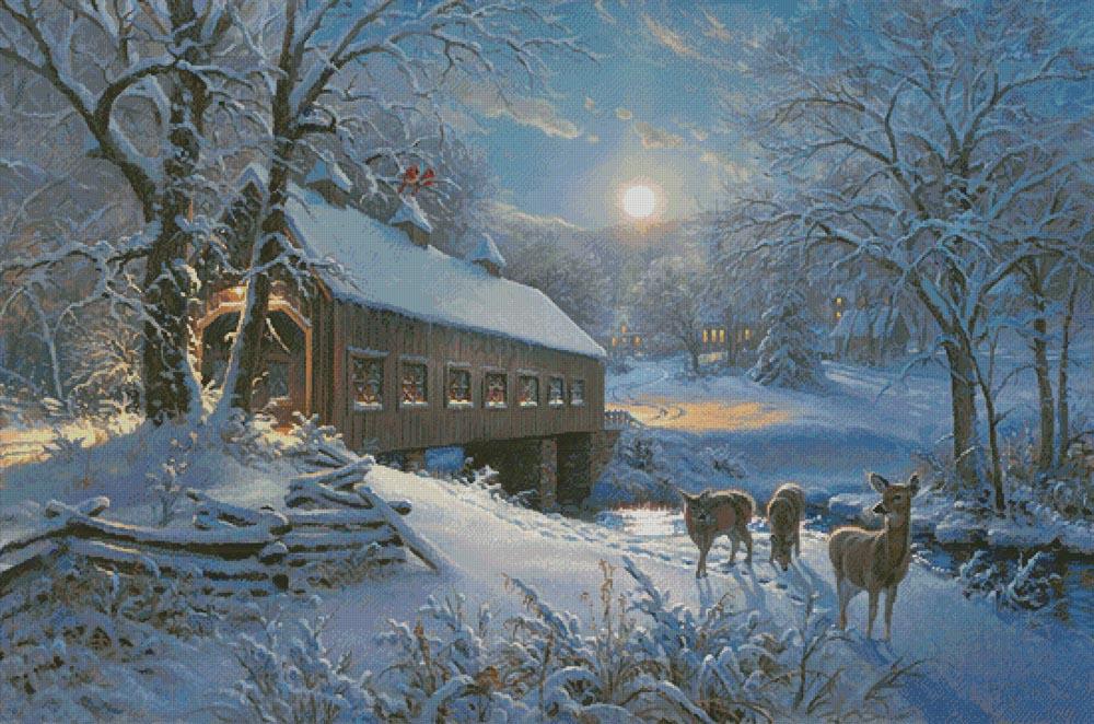 Moonlit Passage (Large) - Artecy Cross Stitch
