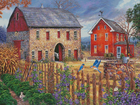 The Blue Bird Song (Large) - Artecy Cross Stitch