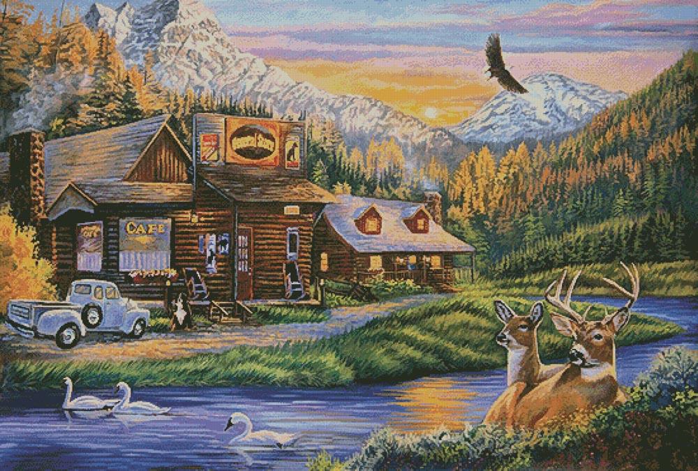 Mountain Oasis (Large) - Artecy Cross Stitch