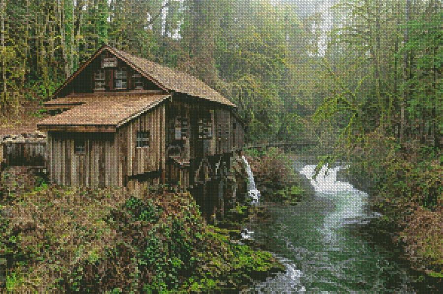 Cedar Creek Grist Mill - Artecy Cross Stitch