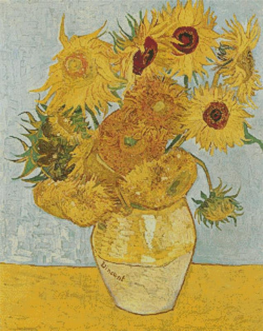 Sunflowers: Third Version - Artecy Cross Stitch