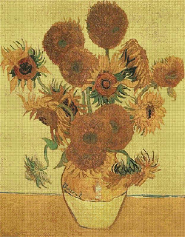 Fourteen Sunflowers 2 (Large) - Artecy Cross Stitch