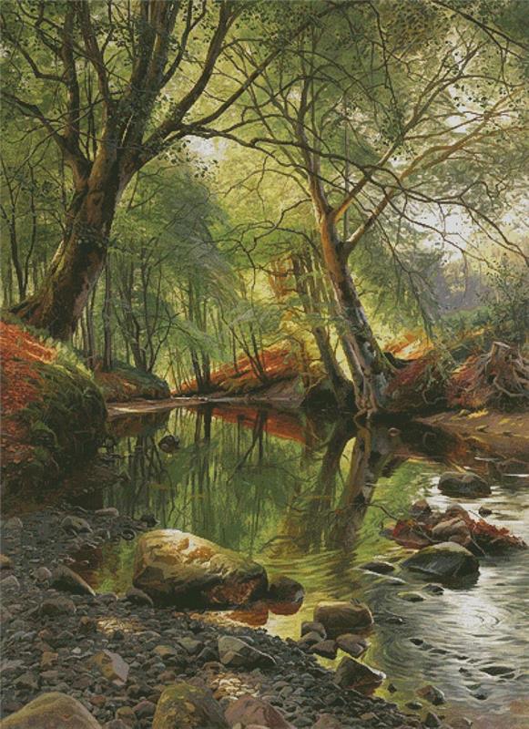 Wooded Stream (Large) - Artecy Cross Stitch