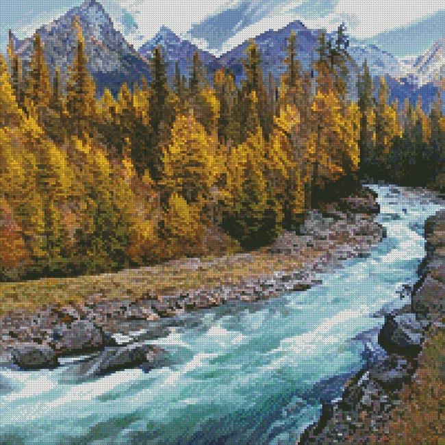 Mini Mountain Forest Stream - Artecy Cross Stitch