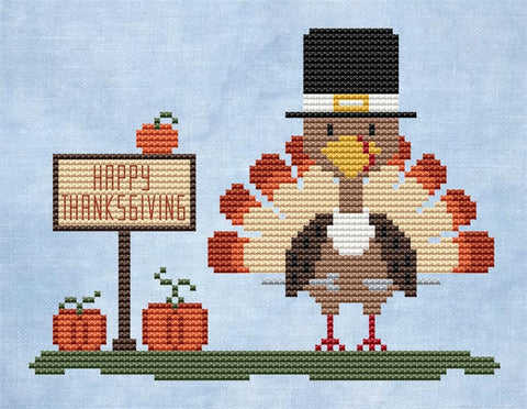 Happy Thanksgiving - Cute Embroidery by Kate