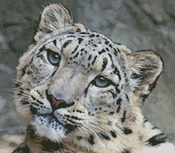 Mini Snow Leopard 3 - Artecy Cross Stitch