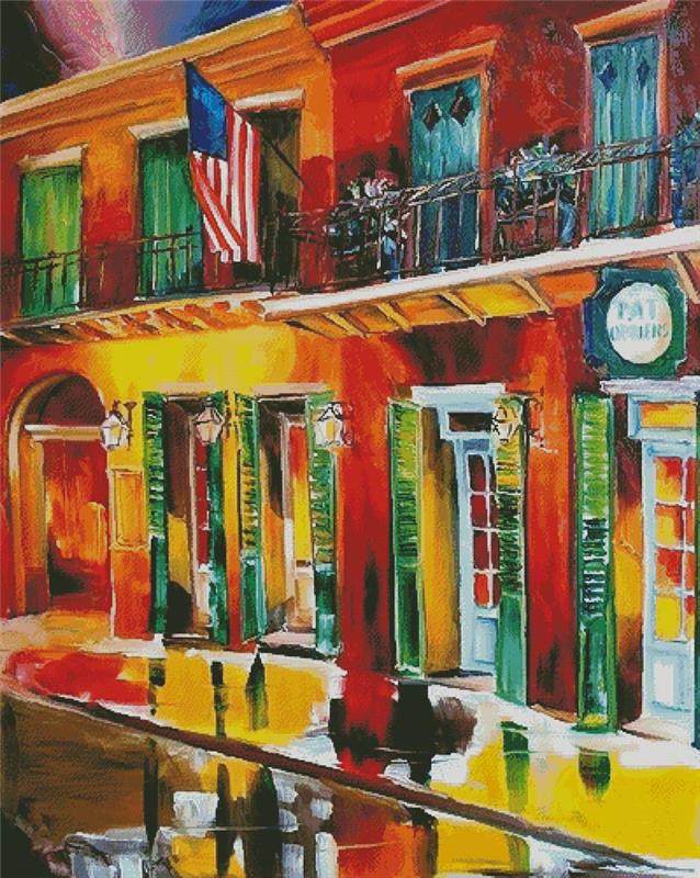 Outside Pat O'Brien's Bar (Large) - Artecy Cross Stitch