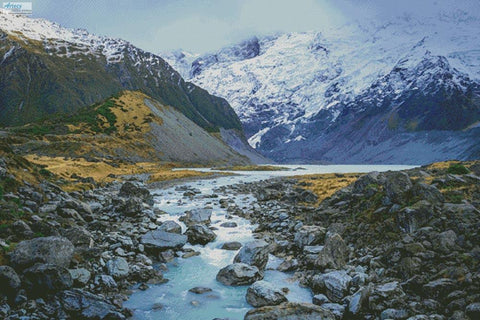 Hooker Lake, New Zealand (Large) - Artecy Cross Stitch