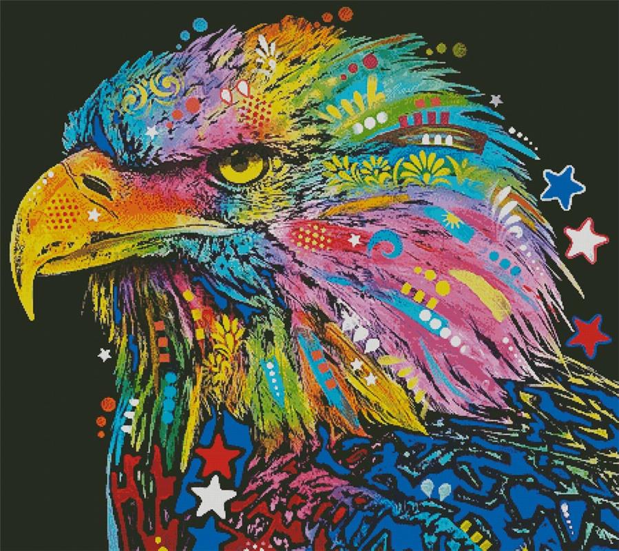 Abstract Bald Eagle - Artecy Cross Stitch