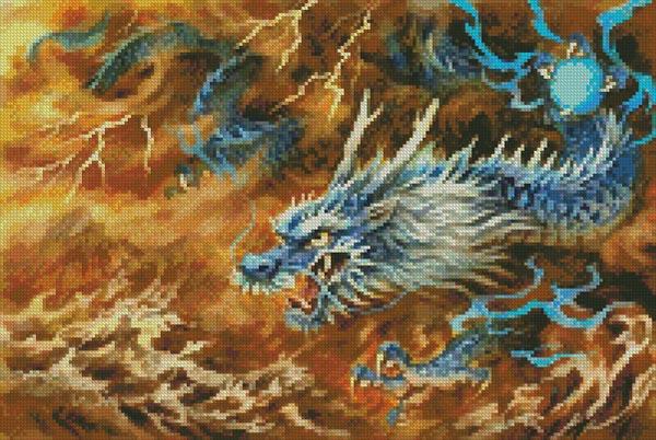 Mini Blue Dragon Of The East - Artecy Cross Stitch
