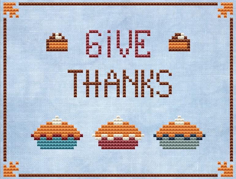 Give Thanks - Cute Embroidery by Kate