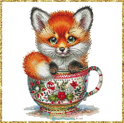 Fox: Christmas Animal Cups - Les Petites Croix De Lucie