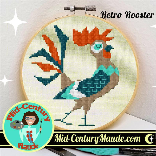 Retro Rooster - Mid Century Maude