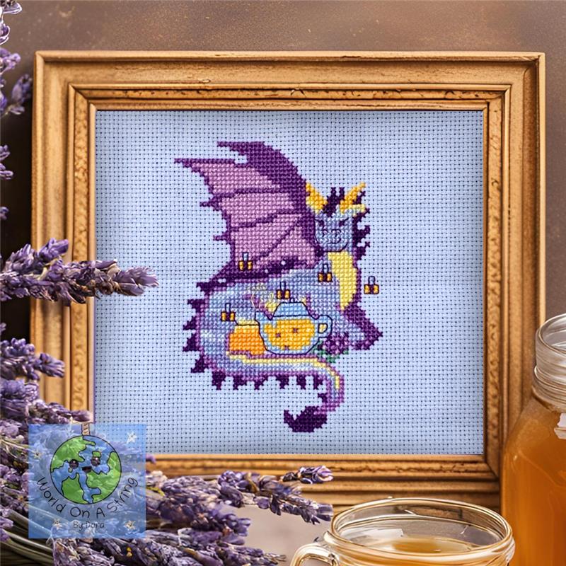 Honey Lavender Tea Dragon - World on a String by Dara