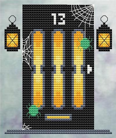 Halloween Door - Cute Embroidery by Kate