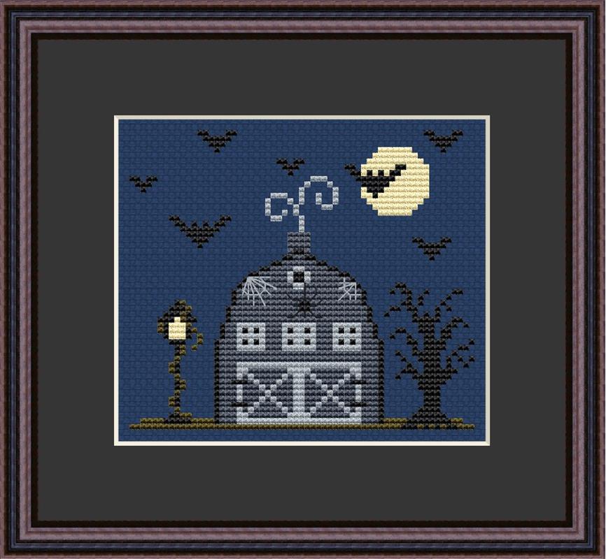 Halloween Farmhouse - Cute Embroidery by Kate