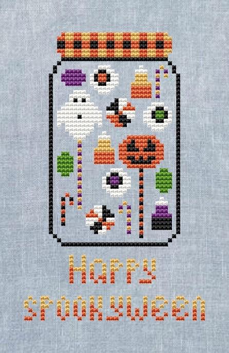 Happy Spookyween - Cute Embroidery by Kate