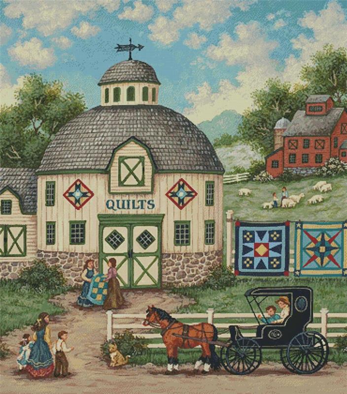 The Quilt Barn (Large Crop) - Artecy Cross Stitch