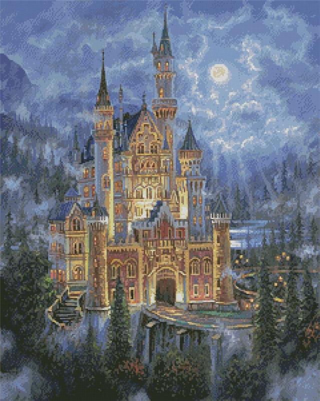 Moonlit Castle - Artecy Cross Stitch