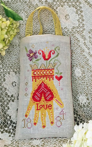 Heart In Hand Tote Bag - Miss Prim Cross Stitch