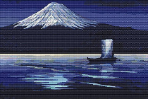 Moonlight On Mount Fuji - Art of Stitch, The