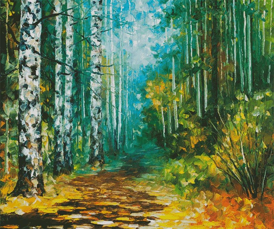 Spring Birches (Large) - Artecy Cross Stitch