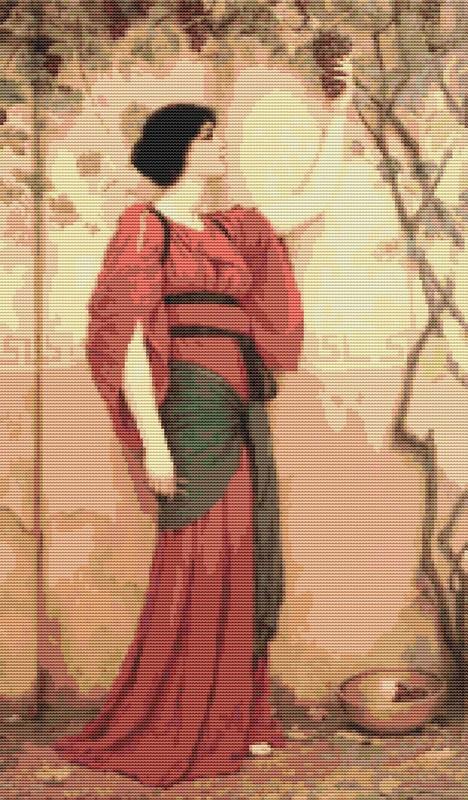 Autumn By John William Godward - Art of Stitch, The