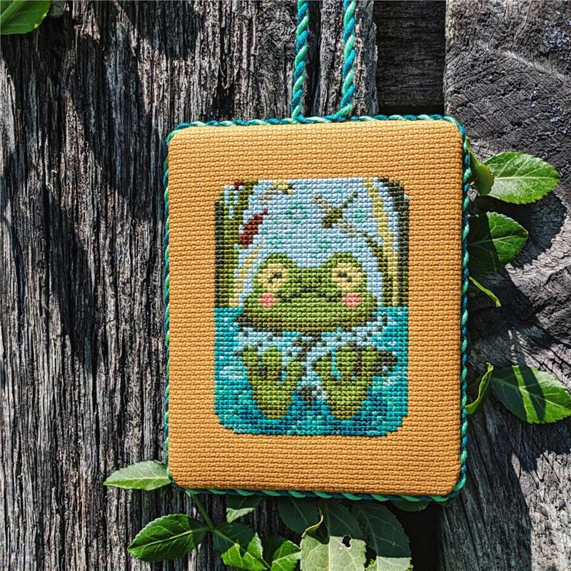 Froggy Spa Day - StitchSprout Cross Stitch