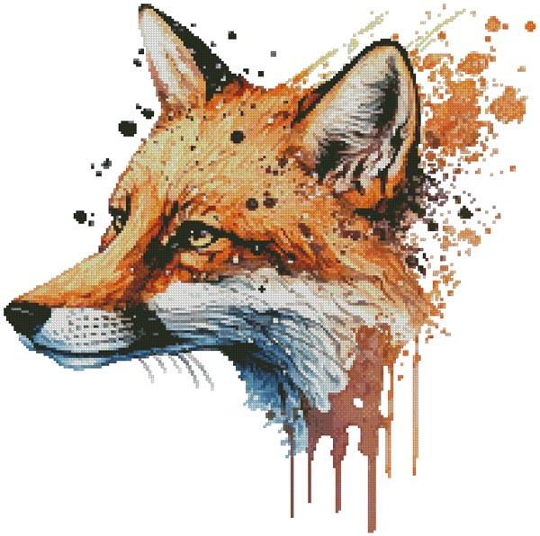 Watercolour Fox - Artecy Cross Stitch