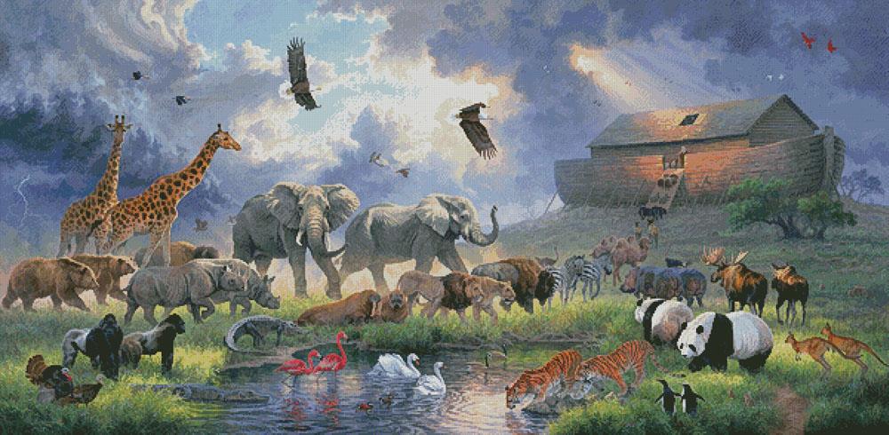 Noah's Ark Landscape (Large) - Artecy Cross Stitch