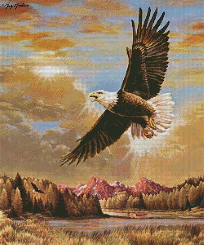 Inspirational Flying Eagle - Artecy Cross Stitch