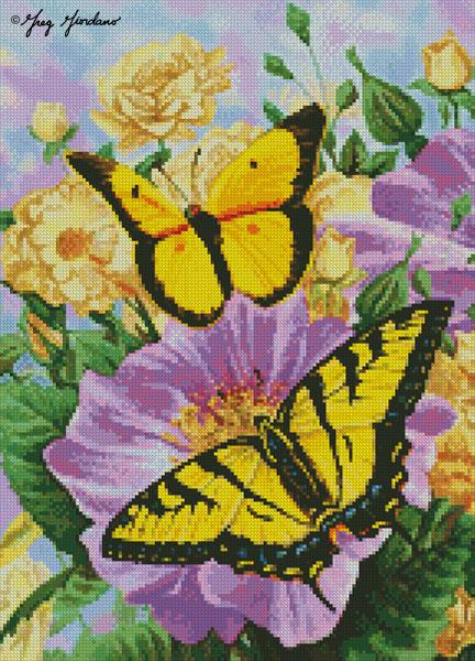 Mini Yellow Butterflies - Artecy Cross Stitch