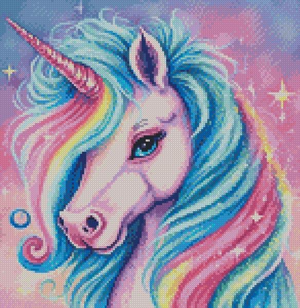 Mini Cute Rainbow Unicorn - Artecy Cross Stitch