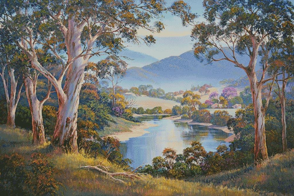 Spring Morning, Ovens Valley (Large) - Artecy Cross Stitch