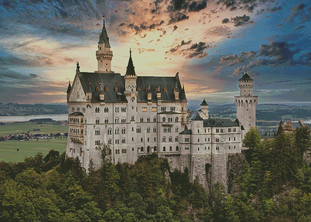 Neuschwanstein Castle 3 (Large) - Artecy Cross Stitch