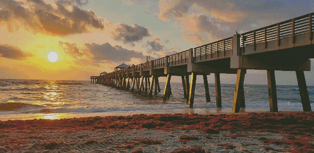 Juno Beach Pier (Large) - Artecy Cross Stitch