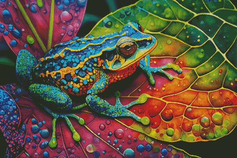 Tropical Frog (Large) - Artecy Cross Stitch