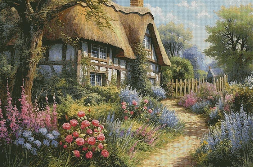 Garden Cottage 1 (Large) - Artecy Cross Stitch