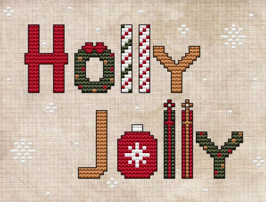 Holly Jolly - Cute Embroidery by Kate