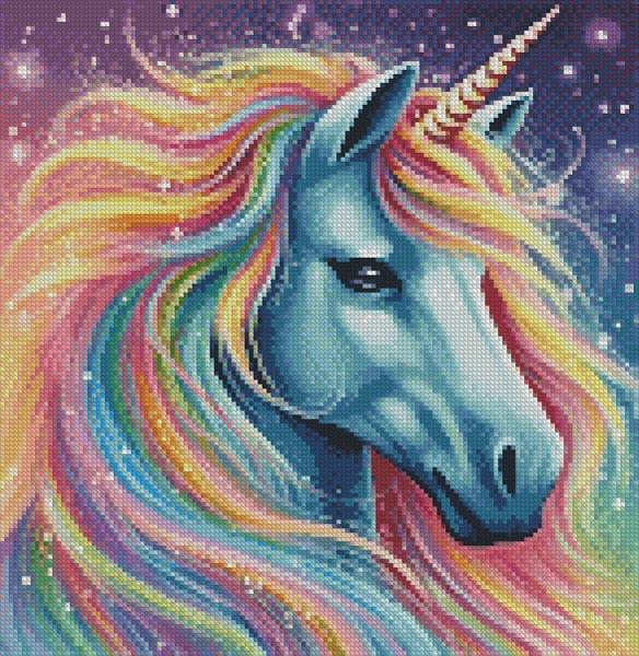 Mini Cute Rainbow Unicorn 2 - Artecy Cross Stitch