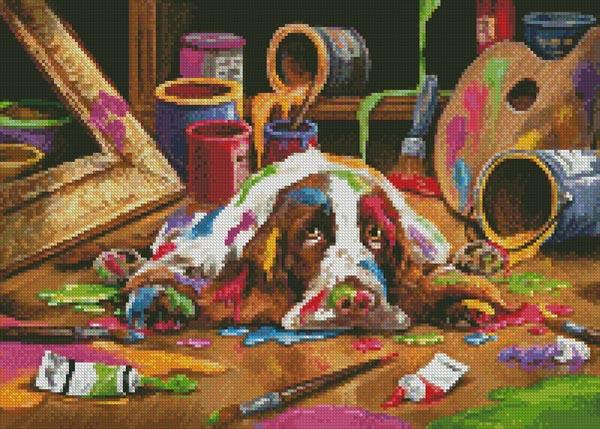 Mini Artistic Dog - Artecy Cross Stitch