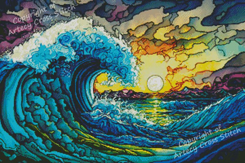 Colourful Ocean - Artecy Cross Stitch