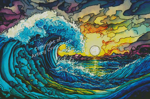Colourful Ocean (Large) - Artecy Cross Stitch