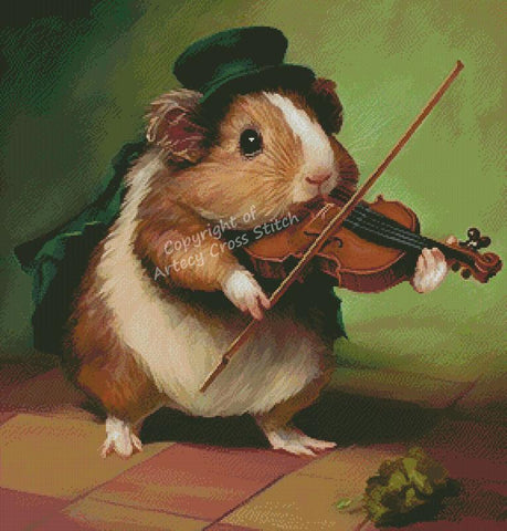 Guinea Pig Playing Violin - Artecy Cross Stitch